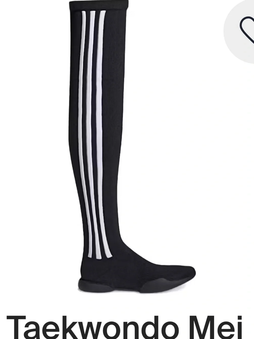 Jeremy Scott x Adidas Black and White Knee-High Sport Socks Booties